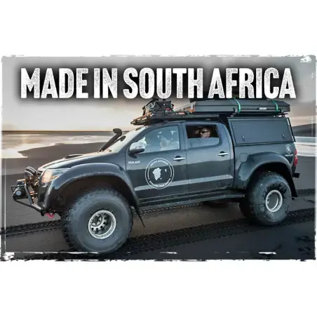 Hardtop Adventure noir strié Toyota Hilux 2005-2015 double cabine Alu-Cab